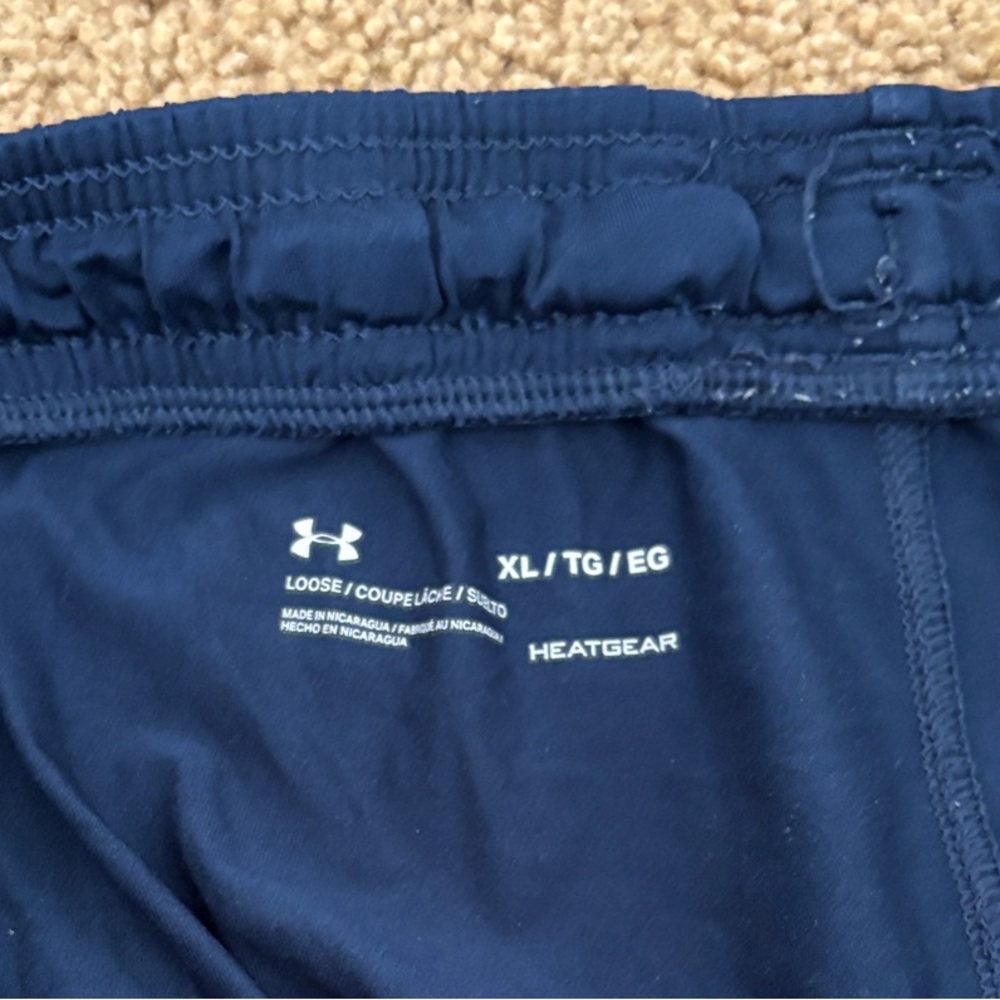 Under Armour Navy and White Sports Shorts - Picture 2 of 3
